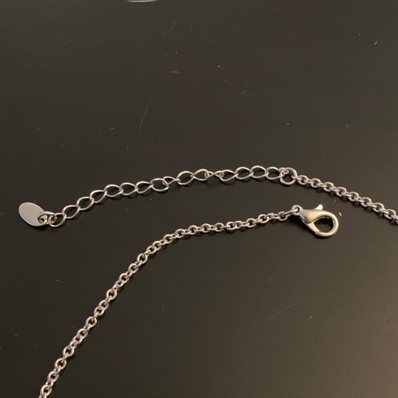 Elegant Silver Floral Rhinestones Necklace and Matching Earrings, Costume - Picture 3 of 7